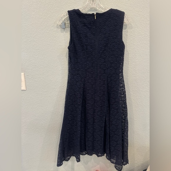 DKNY Navy Handkerchief Hem Fit & Flare Dress - NWT 6 - Picture 2 of 5